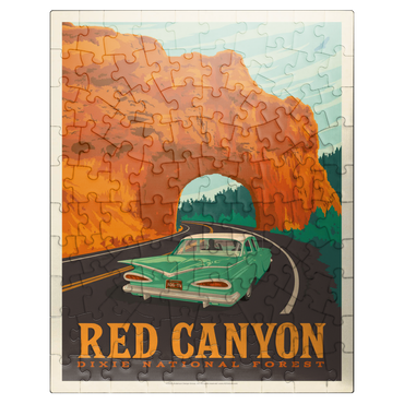 puzzleplate Red Canyon, Utah, Vintage Poster 100 Jigsaw Puzzle