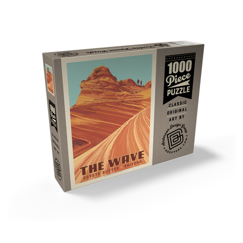 Coyote Buttes, AZ: Inside The Wave, Vintage Poster 1000 Jigsaw Puzzle box view2