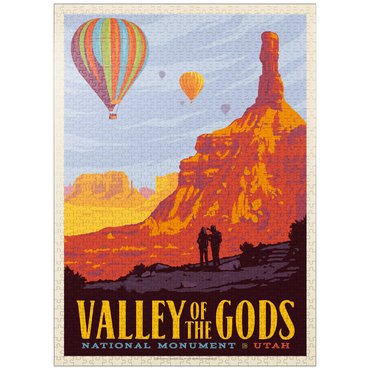 puzzleplate Valley Of The Gods, Utah, Vintage Poster 1000 Jigsaw Puzzle