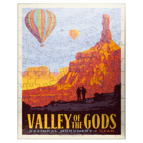 puzzleplate Valley Of The Gods, Utah, Vintage Poster 100 Jigsaw Puzzle