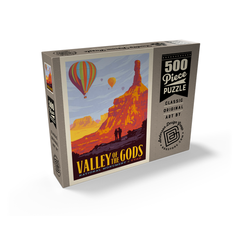 Valley Of The Gods, Utah, Vintage Poster 500 Jigsaw Puzzle box view2