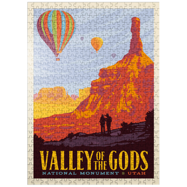 puzzleplate Valley Of The Gods, Utah, Vintage Poster 500 Jigsaw Puzzle