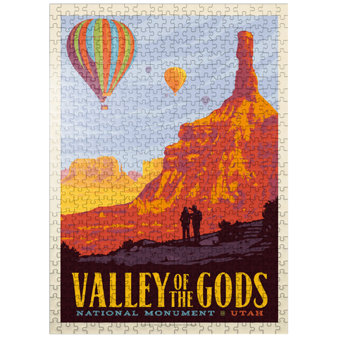 puzzleplate Valley Of The Gods, Utah, Vintage Poster 500 Jigsaw Puzzle