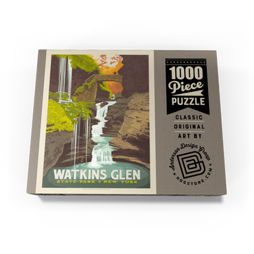 Watkins Glen State Park, New York, Vintage Poster 1000 Jigsaw Puzzle box view3