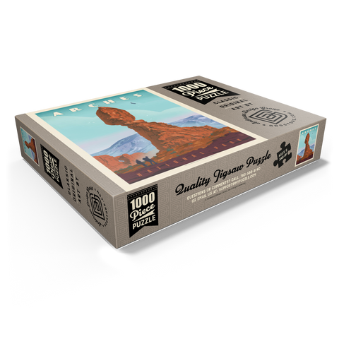 Arches National Park: Balanced Rock, Vintage Poster 1000 Jigsaw Puzzle box view1