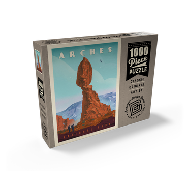 Arches National Park: Balanced Rock, Vintage Poster 1000 Jigsaw Puzzle box view2