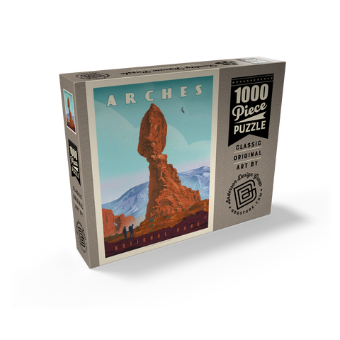 Arches National Park: Balanced Rock, Vintage Poster 1000 Jigsaw Puzzle box view2