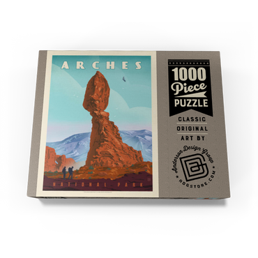 Arches National Park: Balanced Rock, Vintage Poster 1000 Jigsaw Puzzle box view3