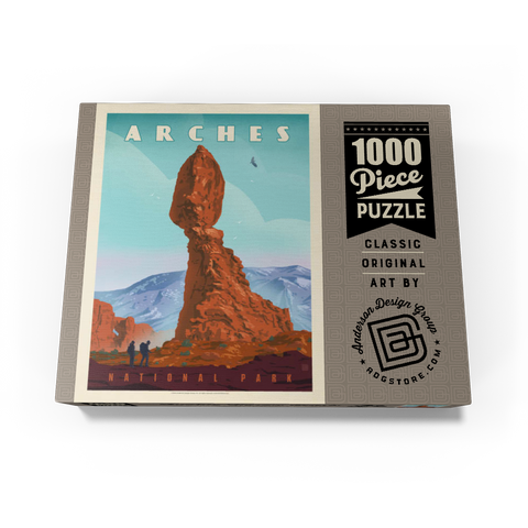 Arches National Park: Balanced Rock, Vintage Poster 1000 Jigsaw Puzzle box view3