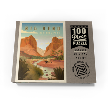 Big Bend National Park: Black Bears, Vintage Poster 100 Jigsaw Puzzle box view3