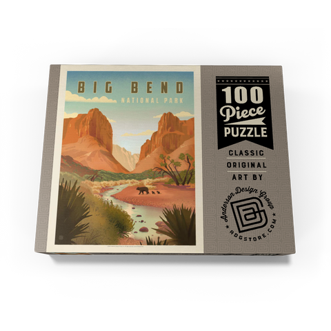 Big Bend National Park: Black Bears, Vintage Poster 100 Jigsaw Puzzle box view3