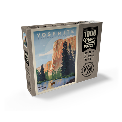 Yosemite National Park: In The Shadow Of El Capitan, Vintage Poster 1000 Jigsaw Puzzle box view2