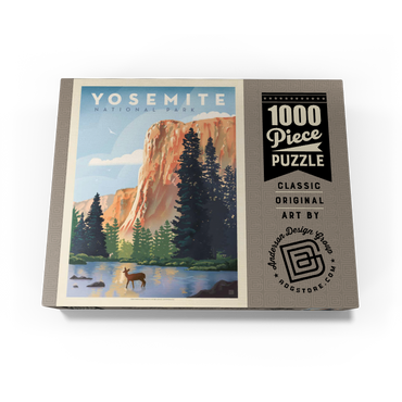 Yosemite National Park: In The Shadow Of El Capitan, Vintage Poster 1000 Jigsaw Puzzle box view3