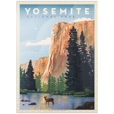 puzzleplate Yosemite National Park: In The Shadow Of El Capitan, Vintage Poster 1000 Jigsaw Puzzle