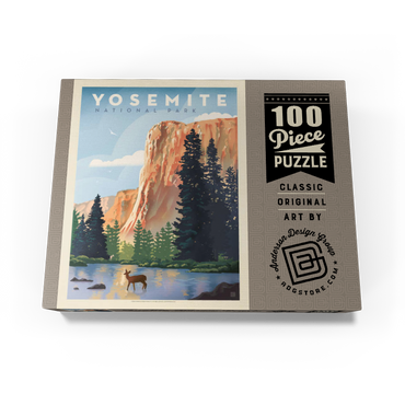 Yosemite National Park: In The Shadow Of El Capitan, Vintage Poster 100 Jigsaw Puzzle box view3