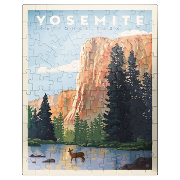 puzzleplate Yosemite National Park: In The Shadow Of El Capitan, Vintage Poster 100 Jigsaw Puzzle