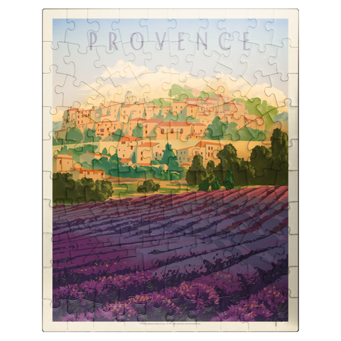 puzzleplate France: Provence In The Afternoon, Vintage Poster 100 Jigsaw Puzzle