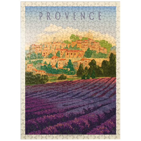 puzzleplate France: Provence In The Afternoon, Vintage Poster 500 Jigsaw Puzzle