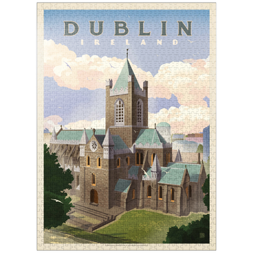 puzzleplate Ireland: Dublin, Vintage Poster 1000 Jigsaw Puzzle