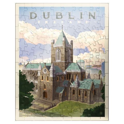 puzzleplate Ireland: Dublin, Vintage Poster 100 Jigsaw Puzzle