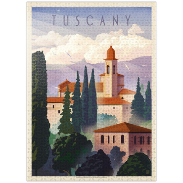 puzzleplate Italy: Tuscany In The Summer, Vintage Poster 1000 Jigsaw Puzzle