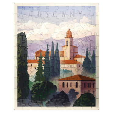 puzzleplate Italy: Tuscany In The Summer, Vintage Poster 100 Jigsaw Puzzle