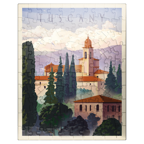 puzzleplate Italy: Tuscany In The Summer, Vintage Poster 100 Jigsaw Puzzle