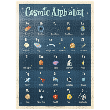 puzzleplate Cosmic Alphabet, Vintage Poster 1000 Jigsaw Puzzle