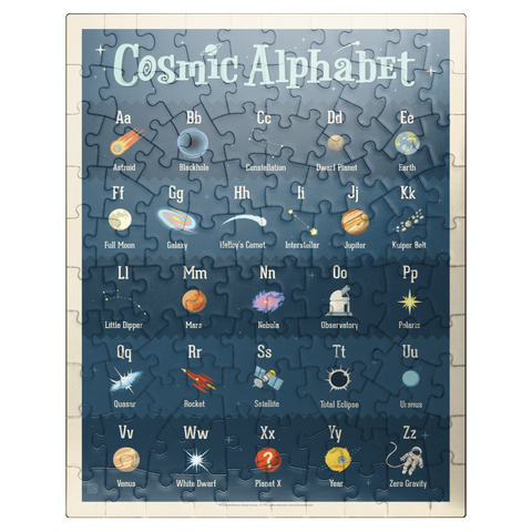 puzzleplate Cosmic Alphabet, Vintage Poster 100 Jigsaw Puzzle