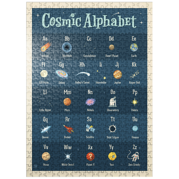 puzzleplate Cosmic Alphabet, Vintage Poster 500 Jigsaw Puzzle