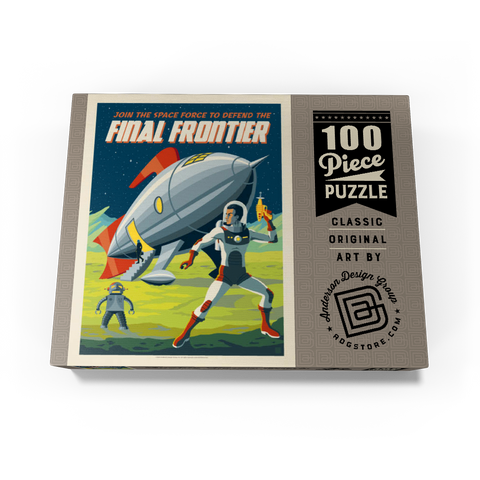 Final Frontier (Join The Space Force), Vintage Poster 100 Jigsaw Puzzle box view3