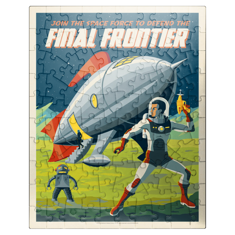puzzleplate Final Frontier (Join The Space Force), Vintage Poster 100 Jigsaw Puzzle
