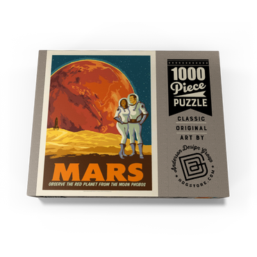 Mars: As Seen From The Moon Phobos, Vintage Poster 1000 Jigsaw Puzzle box view3