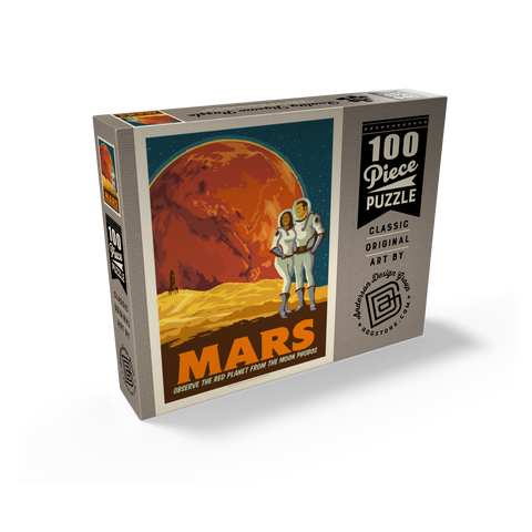 Mars: As Seen From The Moon Phobos, Vintage Poster 100 Jigsaw Puzzle box view2