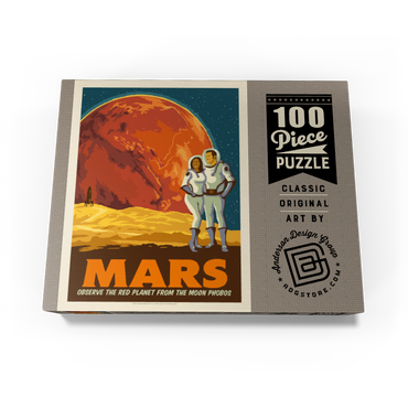 Mars: As Seen From The Moon Phobos, Vintage Poster 100 Jigsaw Puzzle box view3
