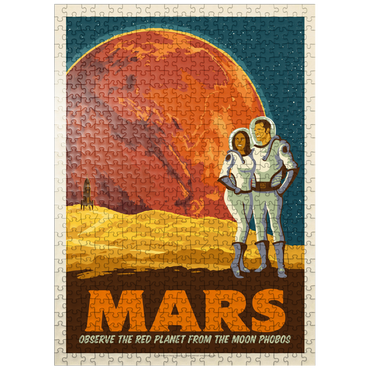 puzzleplate Mars: As Seen From The Moon Phobos, Vintage Poster 500 Jigsaw Puzzle