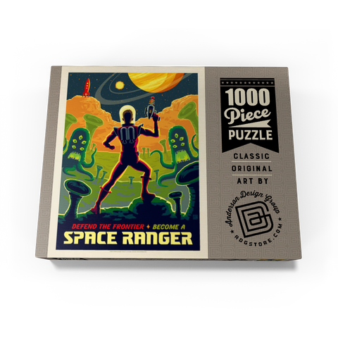 Space Ranger: Retro Futura, Vintage Poster 1000 Jigsaw Puzzle box view3