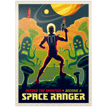 puzzleplate Space Ranger: Retro Futura, Vintage Poster 1000 Jigsaw Puzzle
