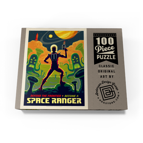 Space Ranger: Retro Futura, Vintage Poster 100 Jigsaw Puzzle box view3