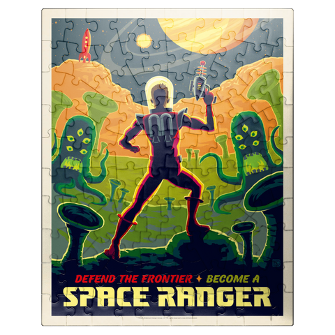 puzzleplate Space Ranger: Retro Futura, Vintage Poster 100 Jigsaw Puzzle
