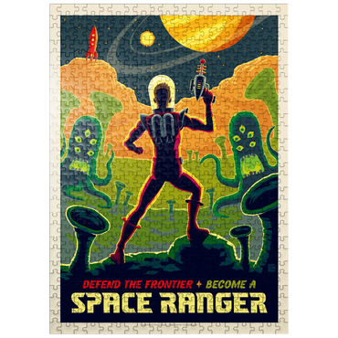 puzzleplate Space Ranger: Retro Futura, Vintage Poster 500 Jigsaw Puzzle