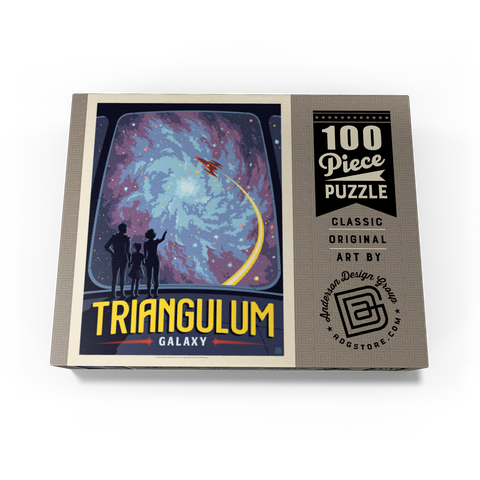 Triangulum Galaxy, Vintage Poster 100 Jigsaw Puzzle box view3