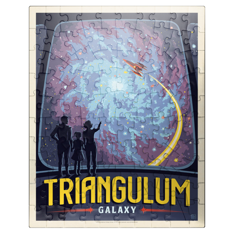 puzzleplate Triangulum Galaxy, Vintage Poster 100 Jigsaw Puzzle
