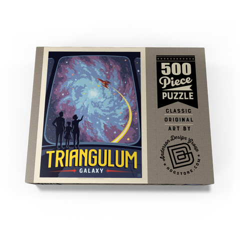 Triangulum Galaxy, Vintage Poster 500 Jigsaw Puzzle box view3
