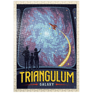 puzzleplate Triangulum Galaxy, Vintage Poster 500 Jigsaw Puzzle