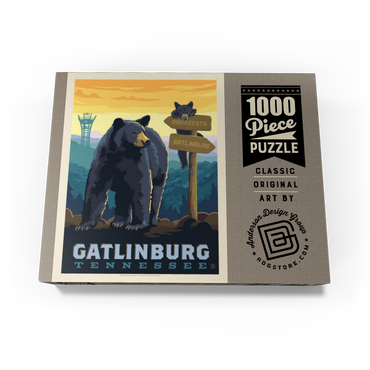 Gatlinburg, Tennessee: Anakeesta Signpost, Vintage Poster 1000 Jigsaw Puzzle box view3