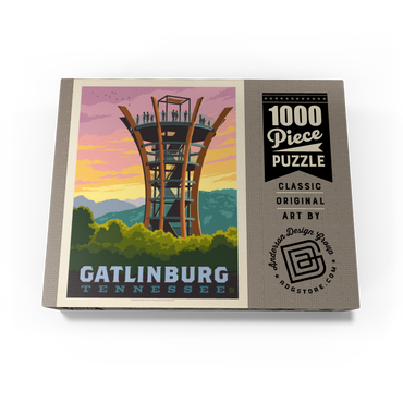 Gatlinburg, Tennessee: Anakeesta Tower, Vintage Poster 1000 Jigsaw Puzzle box view3