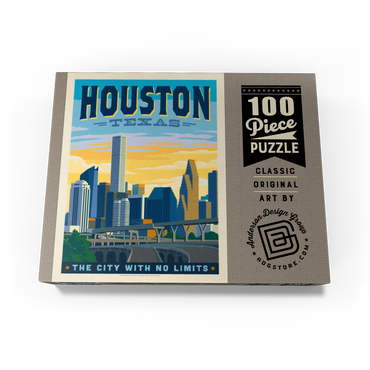 Houston, Texas: City With No Limits, Vintage Poster 100 Jigsaw Puzzle box view3