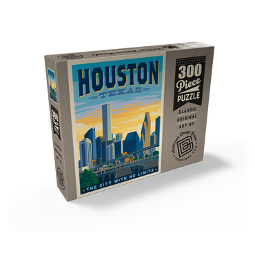 Houston, Texas: City With No Limits, Vintage Poster 300 Jigsaw Puzzle box view2