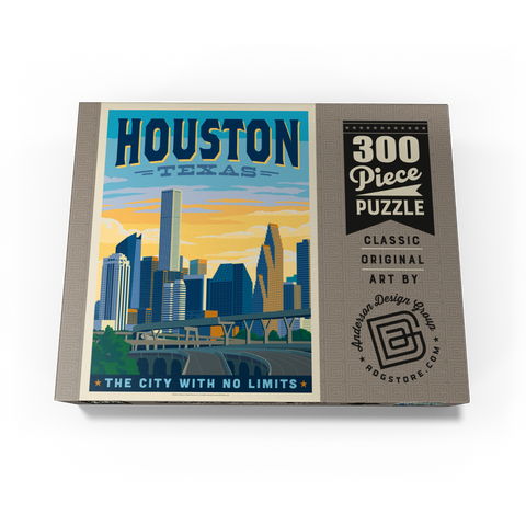 Houston, Texas: City With No Limits, Vintage Poster 300 Jigsaw Puzzle box view3